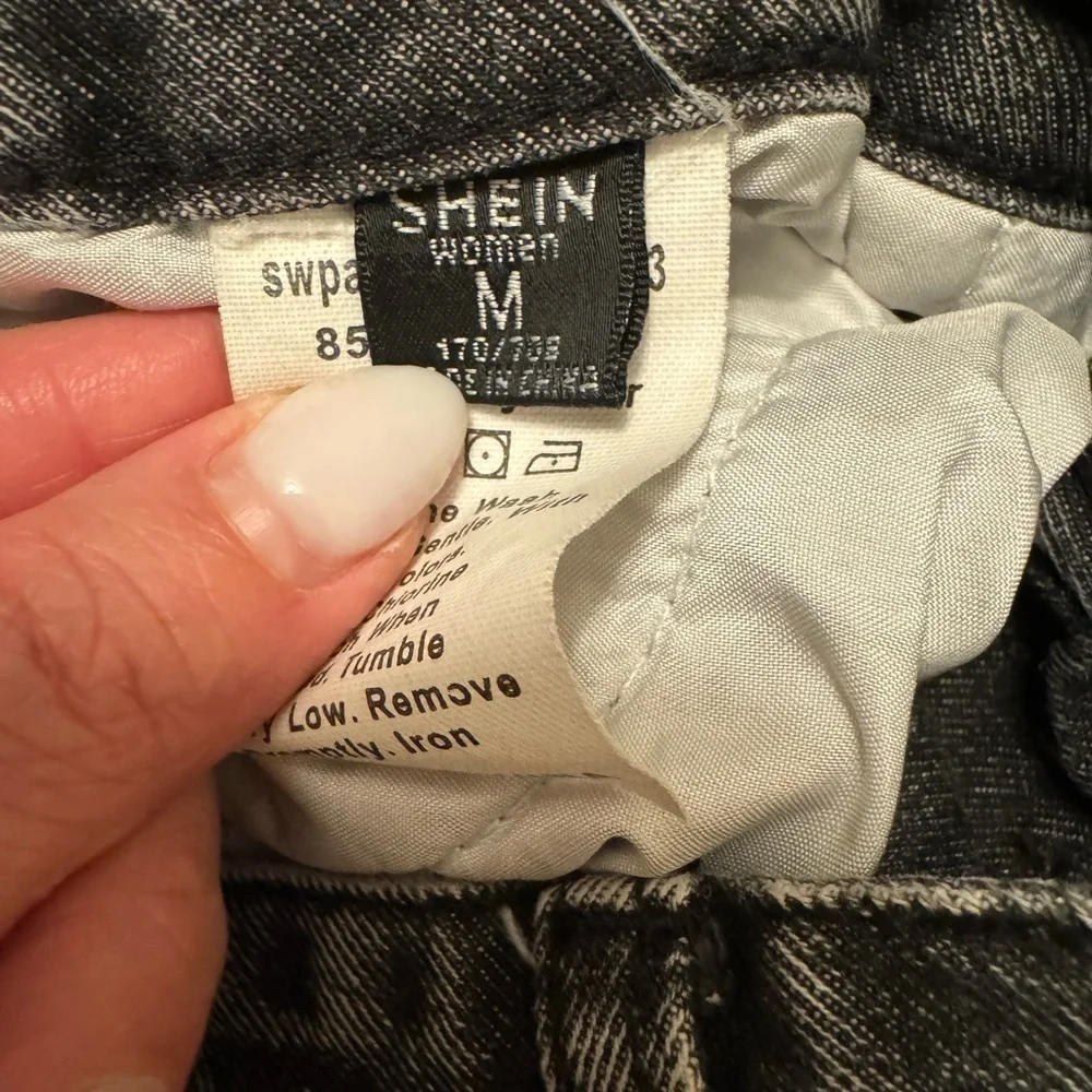 SHEIN Dark grey wide leg jeans size medium‎